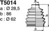 DEPA T5014 Bellow Set, drive shaft